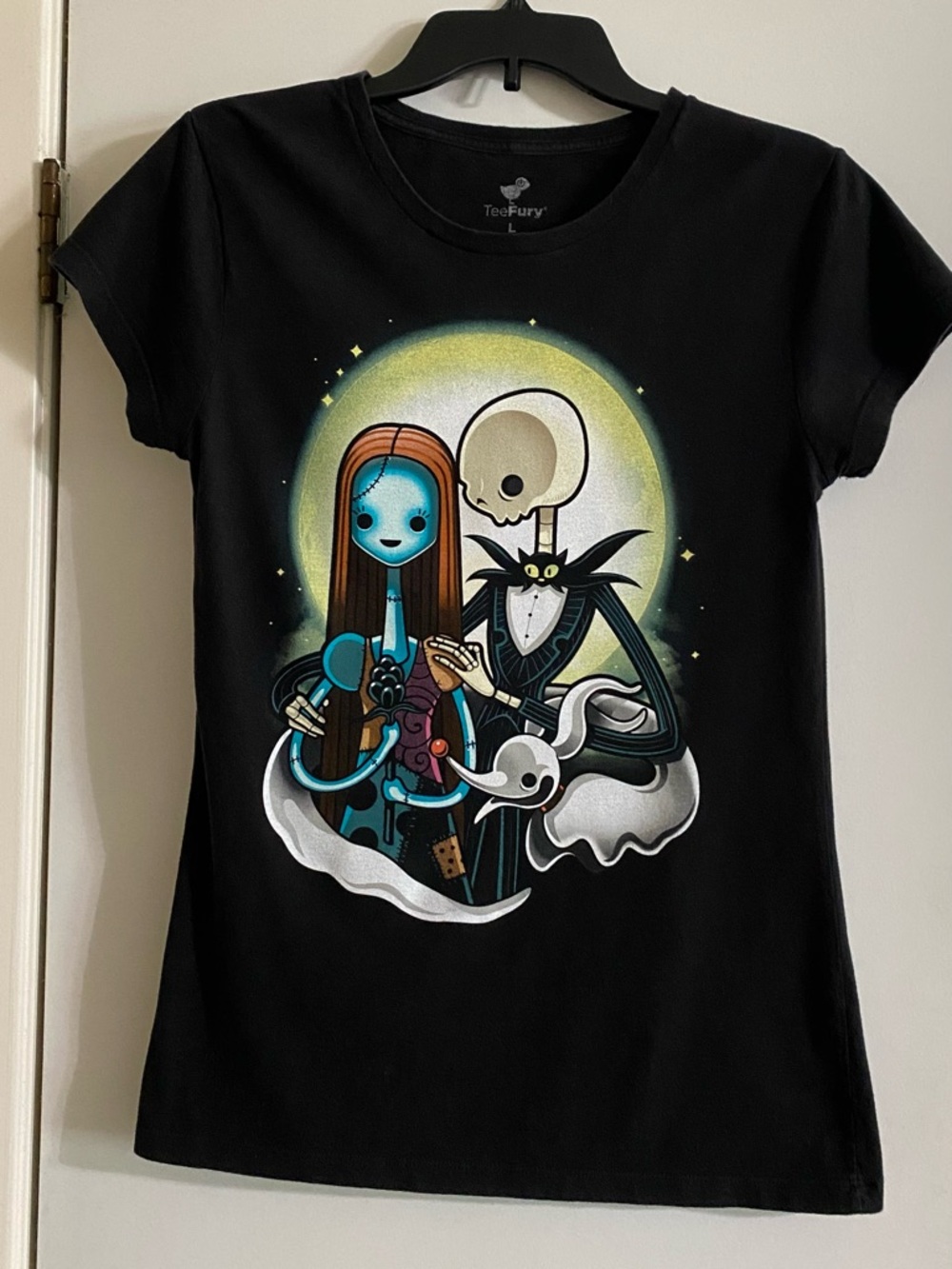 The Nightmare Before Christmas Graphic Tee - Black Jack and Sally